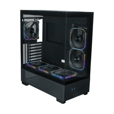 XASTRA Q500 6ARGB-FG-C10-UC, ATX, Aquarium, 6x120mm ARGB, Black, Q500-6FG12A-C10-UC