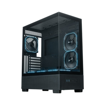 XASTRA Q500 6ARGB-FG-C10-UC, ATX, Aquarium, 6x120mm ARGB, Black, Q500-6FG12A-C10-UC