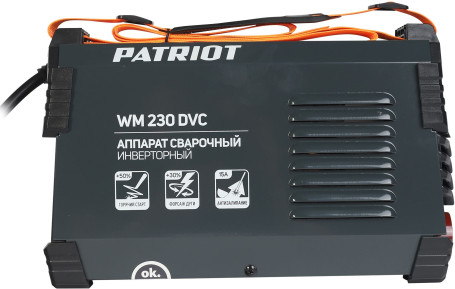 Сварочный аппарат Patriot WM230DVC инвертор ММА 10.7кВт (кейс в компл.)