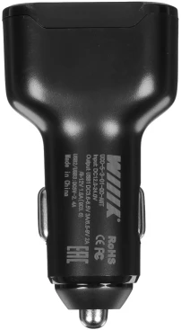Автомобильное зар./устр. Wiiix UCC-5-3-01-QC-ANT 2.1A (QC) 3xUSB универсальное черный