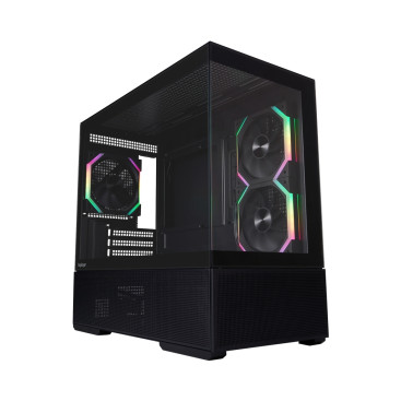1STPLAYER CV6 ARGB, mATX, 5x120mm ARGB, Black, CV6-BK-2FAR-2FH7R-1FH7