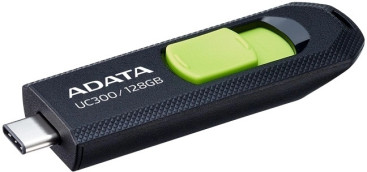 Память OTG USB Flash ADATA 128 ГБ UC300 100Мб/с USB 3.2 (Черный/зеленый)
