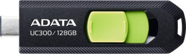 Память OTG USB Flash ADATA 128 ГБ UC300 100Мб/с USB 3.2 (Черный/зеленый)