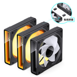 Вентилятор JONSBO ZK-120BR(3 in 1) Black 120х120х25мм REVERSE (24шт/кор, ARGB LED, 800-1800об/мин, черный) Retail