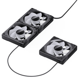 Вентилятор JONSBO ZK-120BR(3 in 1) Black 120х120х25мм REVERSE (24шт/кор, ARGB LED, 800-1800об/мин, черный) Retail