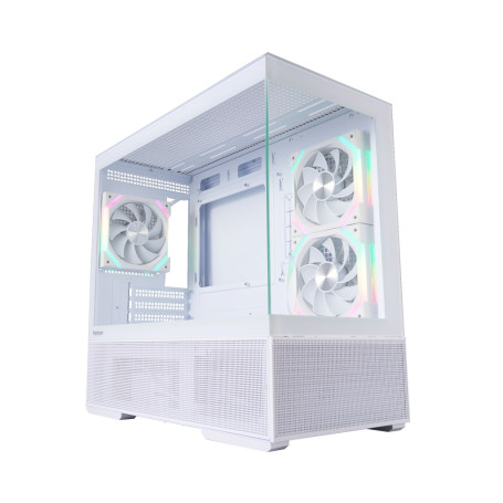 1STPLAYER CV6 ARGB, mATX, 5x120mm ARGB, White, CV6-WH-2FAR-W-2FH7R-W-1FH7-W