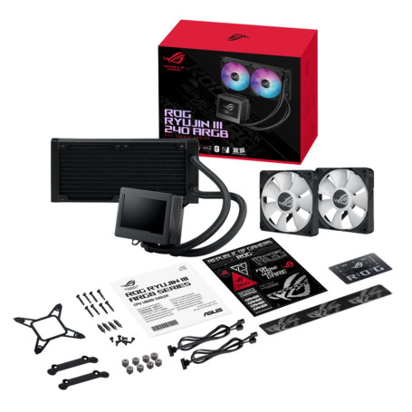 ASUS ROG RYUJIN III 240 ARGB, LGA1851/1700/1200/115X/AM5/AM4, 90RC00K1-M0UAY0, черный