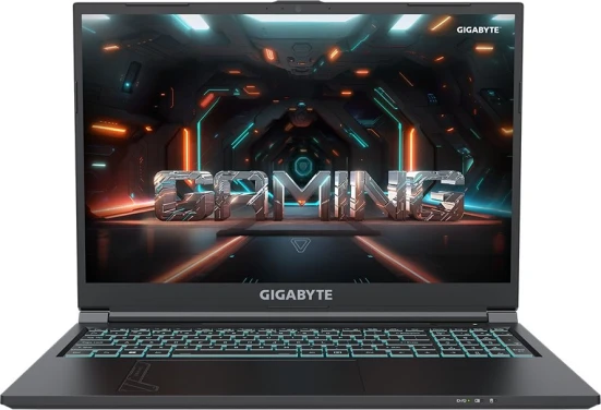 Ноутбук Gigabyte G6 Core i7 12650H 16Gb SSD512Gb NVIDIA GeForce RTX4060 8Gb 16" IPS FHD+ (1920x1200) FreeDOS black WiFi BT Cam (KF-G3KZ853SD)