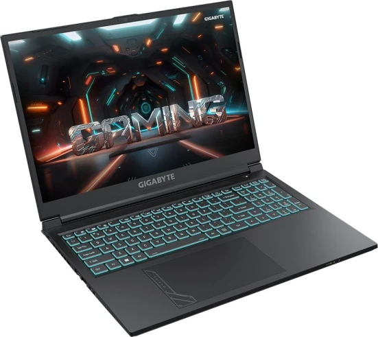 Ноутбук Gigabyte G6 Core i7 12650H 16Gb SSD512Gb NVIDIA GeForce RTX4060 8Gb 16" IPS FHD+ (1920x1200) FreeDOS black WiFi BT Cam (KF-G3KZ853SD)