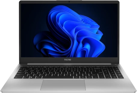 Ноутбук Tecno MegaBook K15SDA Ryzen 5 7430U 16Gb SSD512Gb AMD Radeon Graphics 15.6" IPS FHD (1920x1080) Windows 11 Home silver WiFi BT Cam 6060mAh (71003300488)
