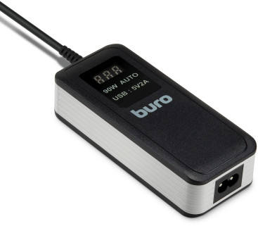 Блок питания Buro BUM-0065A90 автоматический 90W 15V-20V 11-коннект. 5A 2.1A от бытовой электросети LСD индикатор