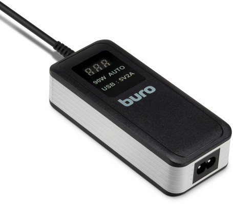 Блок питания Buro BUM-0065A90 автоматический 90W 15V-20V 11-коннект. 5A 2.1A от бытовой электросети LСD индикатор
