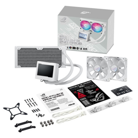 ASUS ROG RYUJIN III 240 ARGB WHT, LGA1851/1700/1200/115X/AM5/AM4, 90RC00K2-M0UAY0, белый