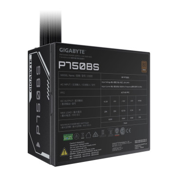 Gigabyte P750BS, 750W, 80 PLUS Bronze, GP-P750BS, черный
