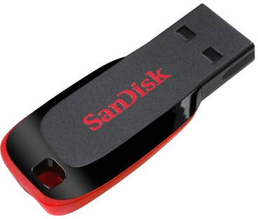 Память USB Flash Sandisk 64 Гб Cruzer Blade 16/4Мб/с USB 2.0 (черный)