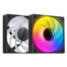Вентилятор JONSBO SL-120BR 120х120х25мм REVERSE (60шт/кор, PWM, ARGB LED, 600-1500об/мин, обратный поток, черный) Retail