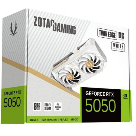Zotac NVIDIA GeForce RTX 5050 TWIN EDGE OC WHITE ED 8GB GDDR6 128bit 3xDP HDMI 2FAN (ZT-B50500Q-10M)
