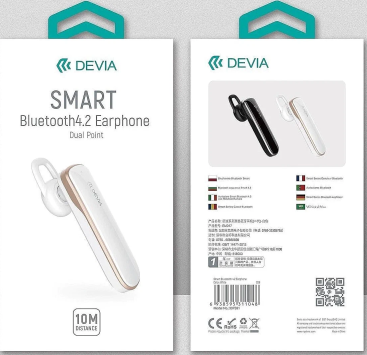 Devia Bluetooth-гарнитура Smart white (Белый)