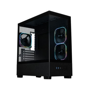 XASTRA Q500M 3ARGB-FG-C10-UC, mATX, Aquarium, 3x120mm ARGB, Black, Q500M-3FG12A-C10-UC