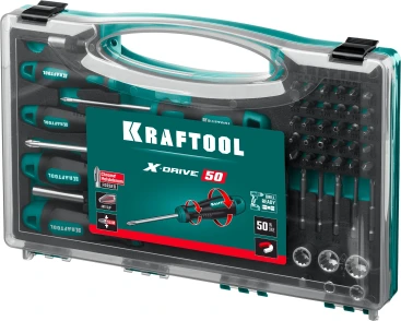 Набор отверток Kraftool 25815 в компл.:50 предметов жесткий кейс