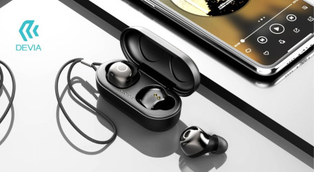 Devia Joypods series TWS wireless earphone V2 black (Черный)