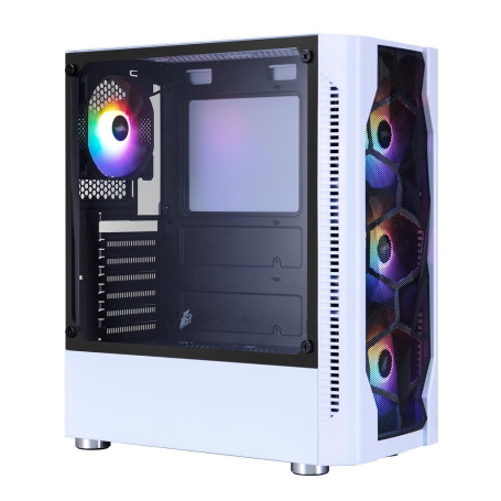 1STPLAYER DK D4, ATX, 4x120mm FRGB, White, D4-WH-4F1