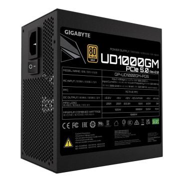 Gigabyte UD1000GM PG5 V2, 1000W, 80 PLUS Gold, GP-UD1000GM PG5, черный