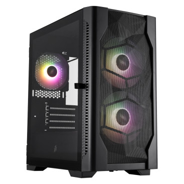 1STPLAYER DK D4-M ARGB, mATX, 3x120mm ARGB, Black, D4-M-BK-2F7-14-1F7