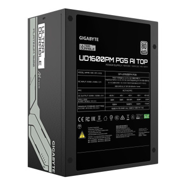 Gigabyte UD1600PM PG5 AI TOP, 1600W, 80 PLUS Platinum, GP-UD1600PM PG5, черный