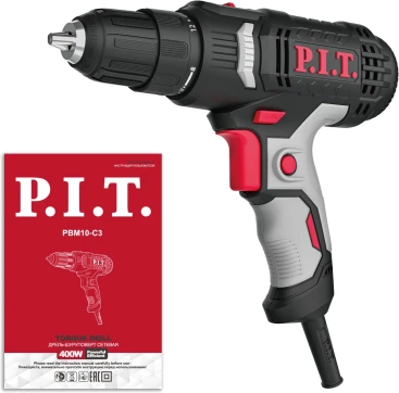 Дрель-шуруповерт P.I.T. PBM10-C3 400Вт патрон:быстрозажимной