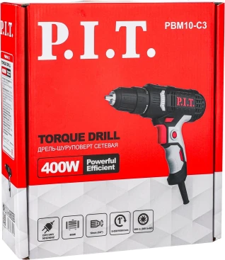 Дрель-шуруповерт P.I.T. PBM10-C3 400Вт патрон:быстрозажимной