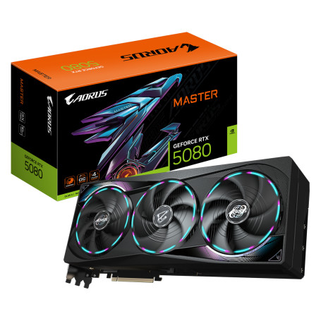 Gigabyte NVIDIA GeForce RTX 5080 MASTER 16GB GDDR7 256bit 3xDP HDMI 3FAN (GV-N5080AORUS M-16GD)