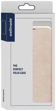 Wellmade Чехол-книжка для Samsung Galaxy A03s SM-A037 золотой