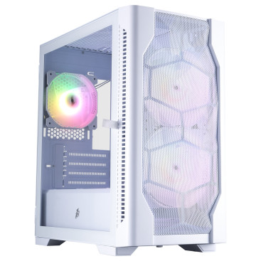 1STPLAYER DK D4-M ARGB, mATX, 3x120mm ARGB, White, D4-M-WH-2F7-14-W-1F7-W