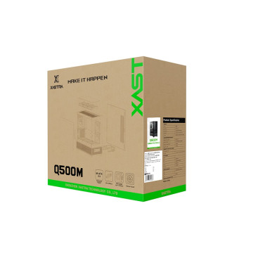 XASTRA Q500M 6ARGB-FG-C10-UC, mATX, Aquarium, 6x120mm ARGB, Black, Q500M-6FG12A-C10-UC
