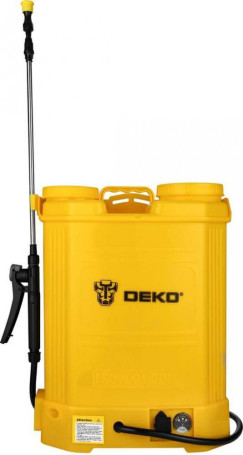Опрыскиватель Deko DKSP10 аккум. наплеч. 16л желтый (065-0942)