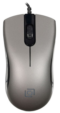 Мышь Оклик 375M серый/черный оптическая 1600dpi USB 3but (1012669)