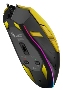 A4Tech Bloody W70 Max Punk, проводная, 10000dpi, желтый/черный
