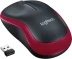 Logitech M185, беспроводная, 1000dpi, черный/красный