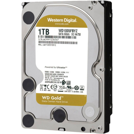 WD Gold 3.5" 1TB SATA 6Gb/s 7200rpm 128MB (WD1005FBYZ)