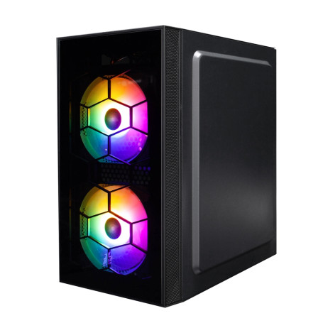 1STPLAYER FIREBASE X1, mATX, 3x120mm FRGB, Black, X1-BK-3F1