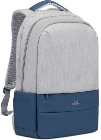 Рюкзак для ноутбука 17.3" Riva 7567 серый/темно-синий полиэстер (7567 GREY/DARK BLUE)