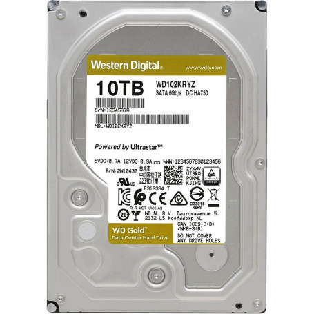 WD Gold 3.5" 10TB SATA 6Gb/s 7200rpm 512MB (WD102KRYZ)