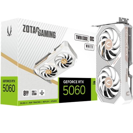 Zotac NVIDIA GeForce RTX 5060 TWIN EDGE OC WHITE ED 8GB GDDR7 128bit 3xDP HDMI 2FAN (ZT-B50600Q-10M)