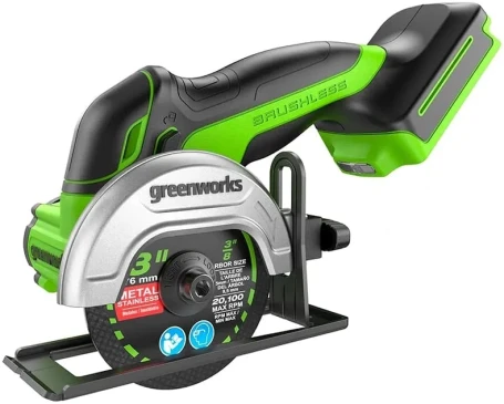 Углошлифовальная машина Greenworks GD24UCS 20000об/мин рез.шпин.:M6 d=76мм (3402007)