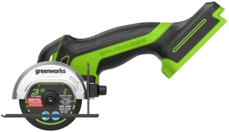 Углошлифовальная машина Greenworks GD24UCS 20000об/мин рез.шпин.:M6 d=76мм (3402007)