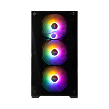 1STPLAYER FIREBASE X2-M, mATX, 4x120mm FRGB, Black, X2-M-BK-4F1