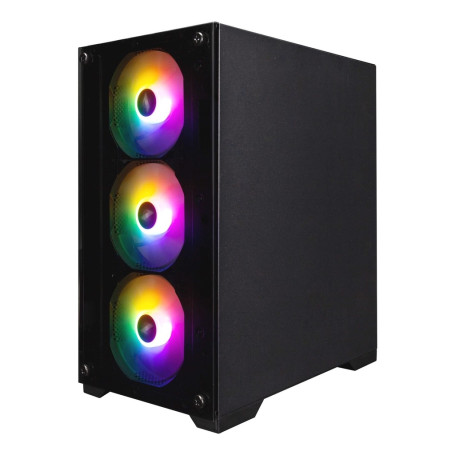 1STPLAYER FIREBASE X2-M, mATX, 4x120mm FRGB, Black, X2-M-BK-4F1