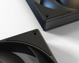 Вентилятор ID-COOLING AS-140-K 140x140x25мм (60шт./кор, PWM, резиновые углы, черный, 300-1800об/мин, супертихий) BOX