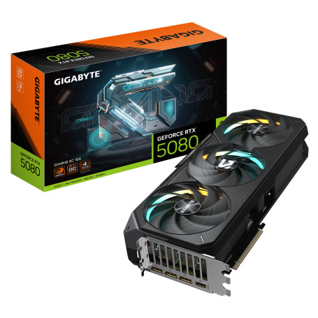 Gigabyte NVIDIA GeForce RTX 5080 GAMING OC 16GB GDDR7 256bit 3xDP HDMI 3FAN (GV-N5080GAMING OC-16GD)
